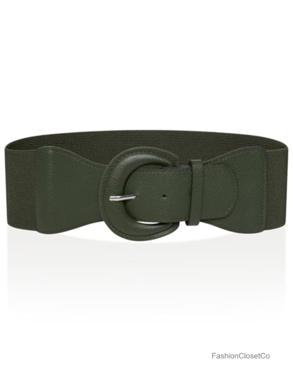 Women's Wide Elasticated Waist Cincher Belt with Buckle Retro 50s Vintage Style